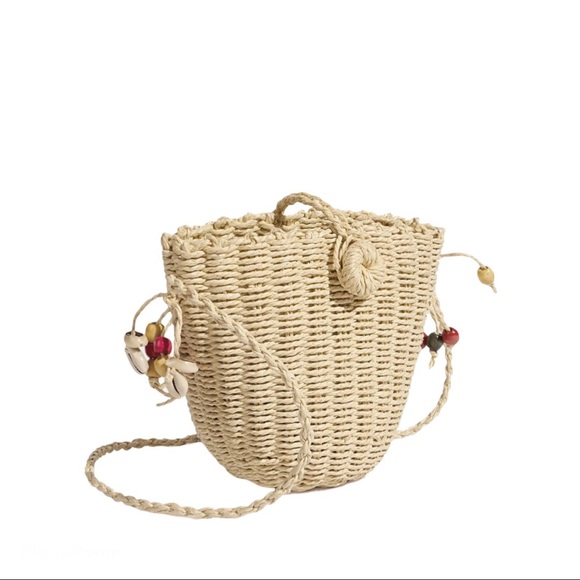 straw wicker crossbody bag - Picture 2 of 3